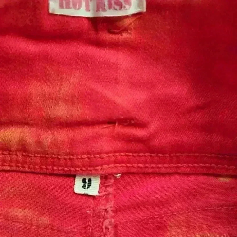 Hot Kiss Reworked red High Rise Mini Shorts women's size 6 - Picture 8 of 11